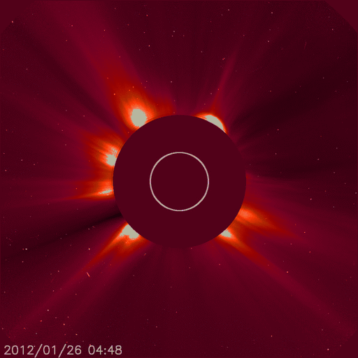 Un cuore rosso fuoco dal Sole - A ❤ shaped CME that erupted in SOHO/LASCO