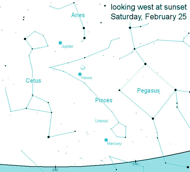 Planets Align February 25: Venus, Jupiter, Moon To Converge - L'allineamento di Venere, Giove e Luna