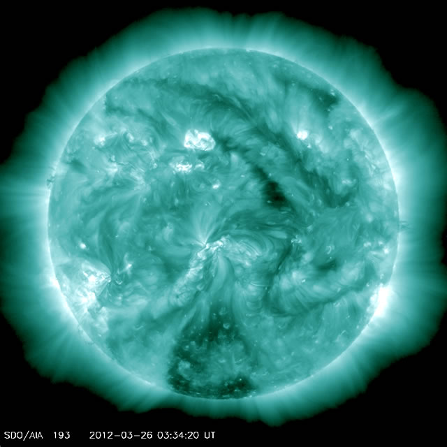 #SpaceWeather Coronal Holes: 26 Mar 12