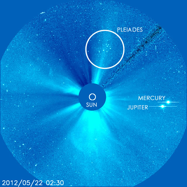 Conjunction: Mercury, Jupiter and the Pleiades - Congiunzione: Mercurio, Giove e le Pleiadi