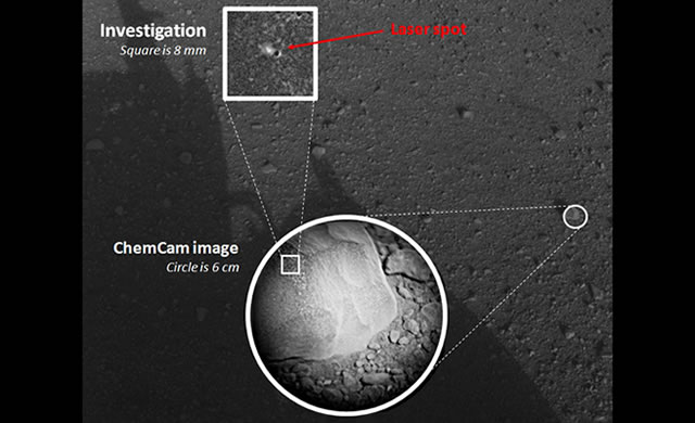 #Curiosity Zaps First Martian Rock - #MSL Curiosity ha sparato il suo laser contro la sua prima roccia Marziana