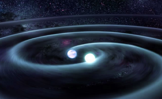 A caccia delle onde gravitazionali prodotte dalle stelle - Space-Warping White Dwarfs Produce Gravitational Waves