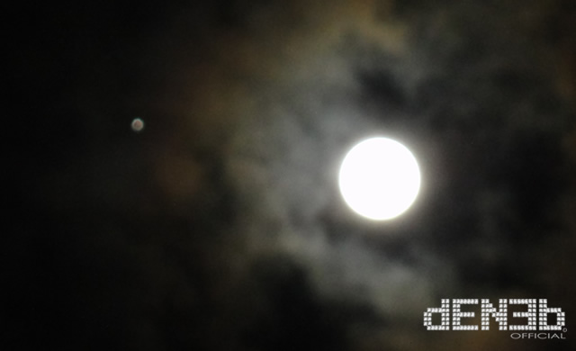 Luna piena e Giove - Full Moon and Jupiter