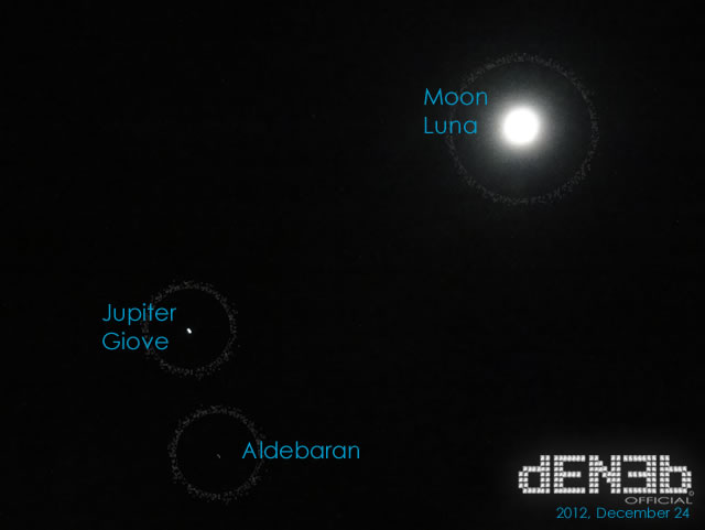 2012 Congiunzione di Natale: Luna & Giove - 2012 Christmas conjunction: Moon & Jupiter 