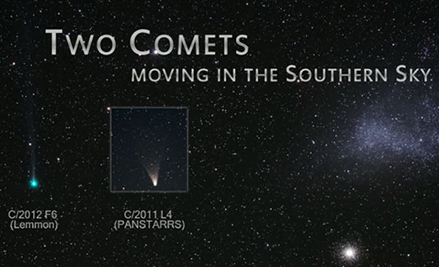 Seguendo le due Comete del 2013: Lemmon e PanSTARRS - Two comets: C/2012 F6 (Lemmon) and C/2011 L4 (PanSTARRS) 