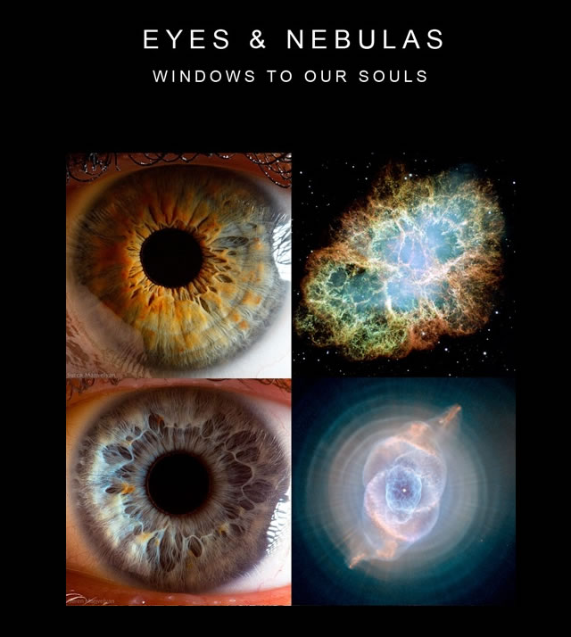 Finestra dell'Anima: Occhi e Nebulose  - Window to the Soul: Eyes and Nebulas