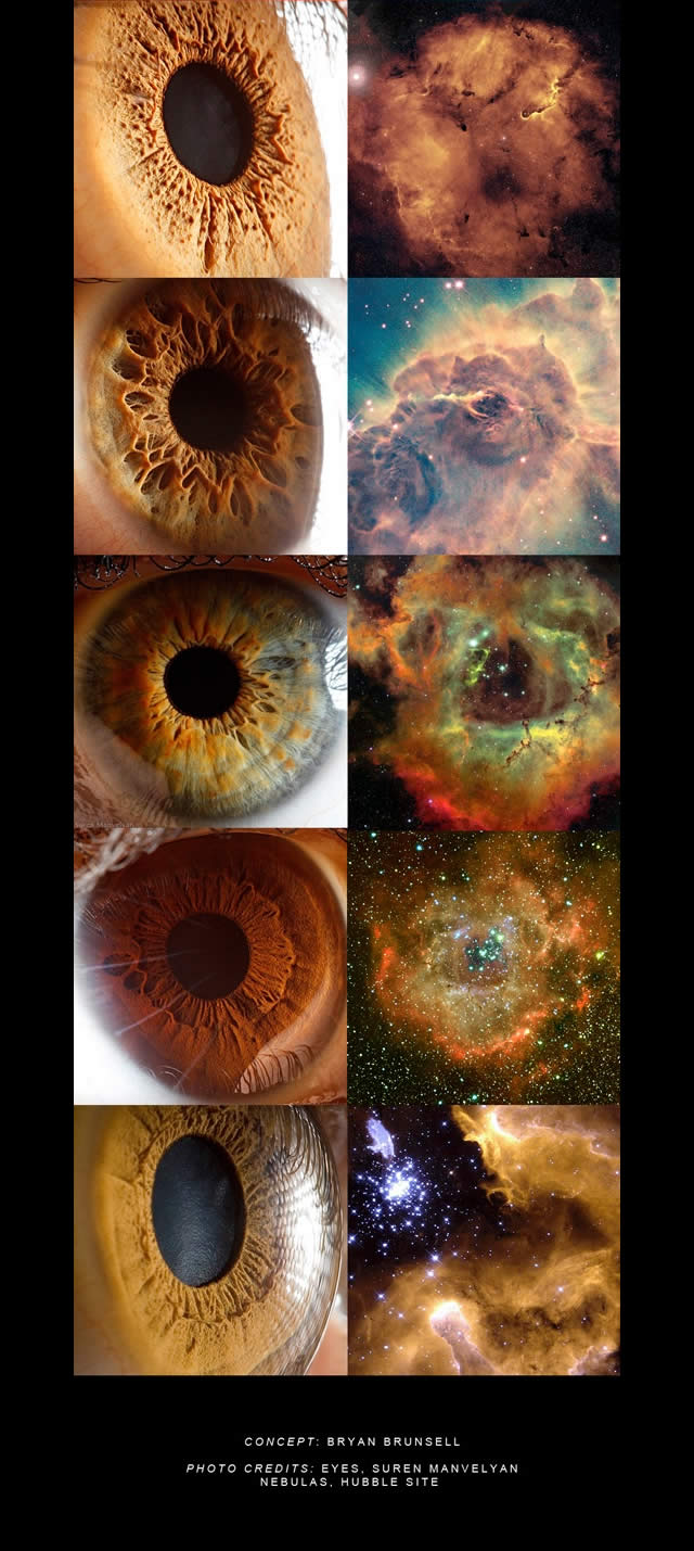 La nostra Finestra sull'Anima: Occhi e Nebulose  - Window to our Soul: Eyes and Nebulas