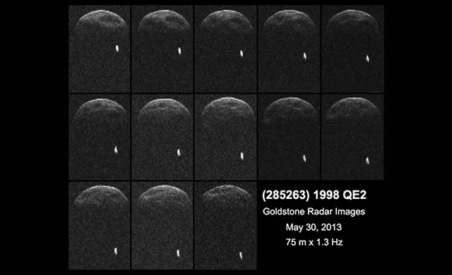 Sorpresa: L'asteroide in transito "vicino" alla Terra ha una sua luna! - Asteroid 1998 QE2: NASA Radar Reveals Asteroid Has Its Own Moon