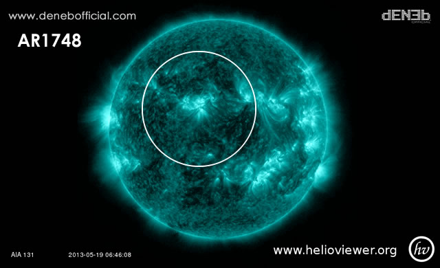 SDO AIA AR1748 19 Maggio 2013