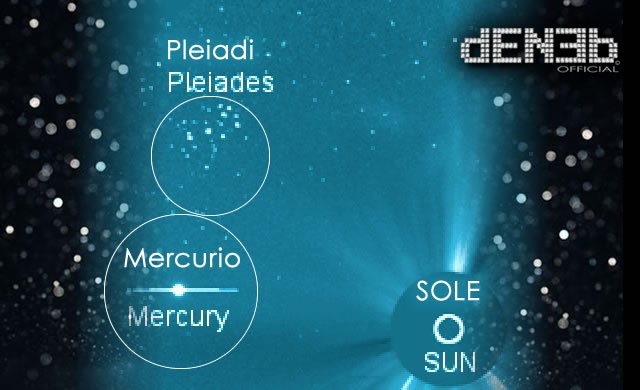 Sole, Mercurio e Pleiadi - Sun, Mercury and Pleiades