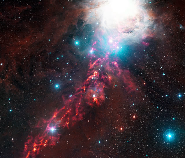 ESO: Un nastro di fuoco celato in Orione - Orion's Hidden Fiery Ribbon