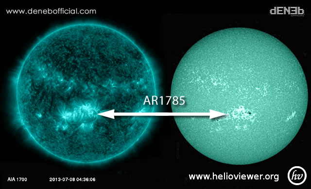 Attività Solare: La gigantesca Macchia Solare AR1785 è ora Fronte Terra - Space Weather: Big Sunspot AR1785 Faces Earth