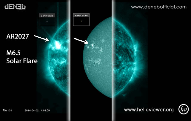 Attività Solare: Brillamento di Classe M6.5 - Space Weather: M6.5 Class Solar Flare