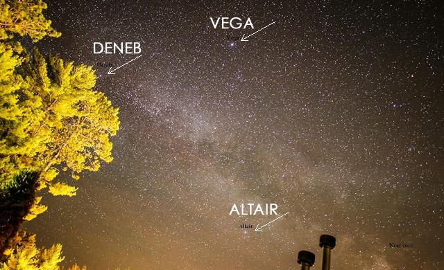 Deneb, Vega, Altair: Triangolo Estivo - Summer Triangle