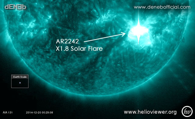 Attività Solare: X2 Solar Flare da AR2242! - Space Weather: X2 Solar Flare!