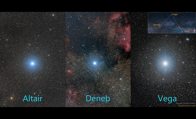 Stelle del Triangolo Estivo: Deneb, Altair e Vega - Stars of a Summer's Triangle