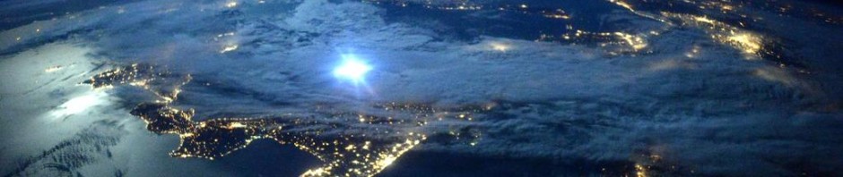 #ISS - Scott Kelly: Chiaro di Luna sull'Italia vista dallo Spazio - Moonlight over Italy