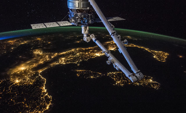 ISS - Sardinia at night