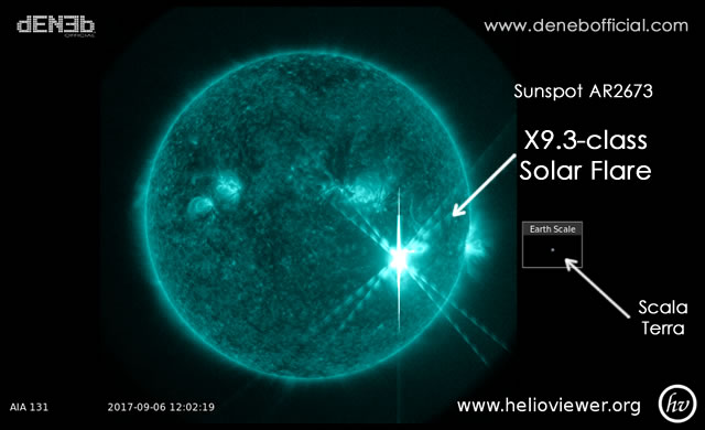 Attività Solare: Potentissimo Brillamento Solare X9,3 - Major X-Class Solar Flare